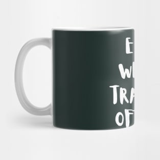 Eat Well Travel Often Charcoal Black |  Quote Mug